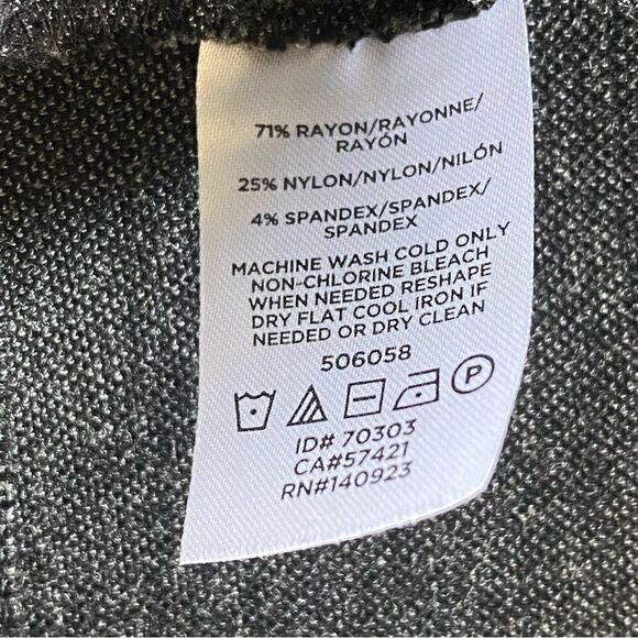 LOFT Dress Windowpane Plaid Gray Office Work Minimal Small Classic - Picture 9 of 12